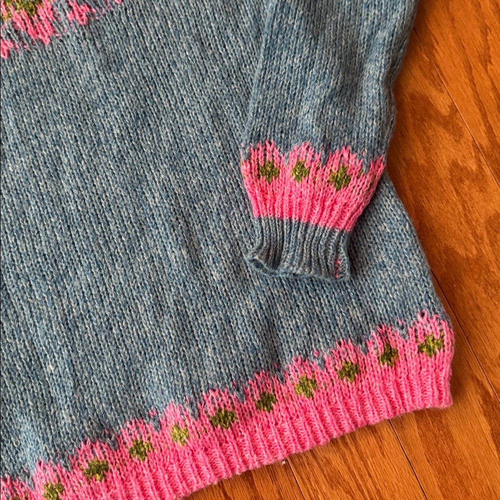 Retro Pink Fair Isle Sweater
English Countryside Sweater
Cottagecore Sweater - Picture 6 of 13